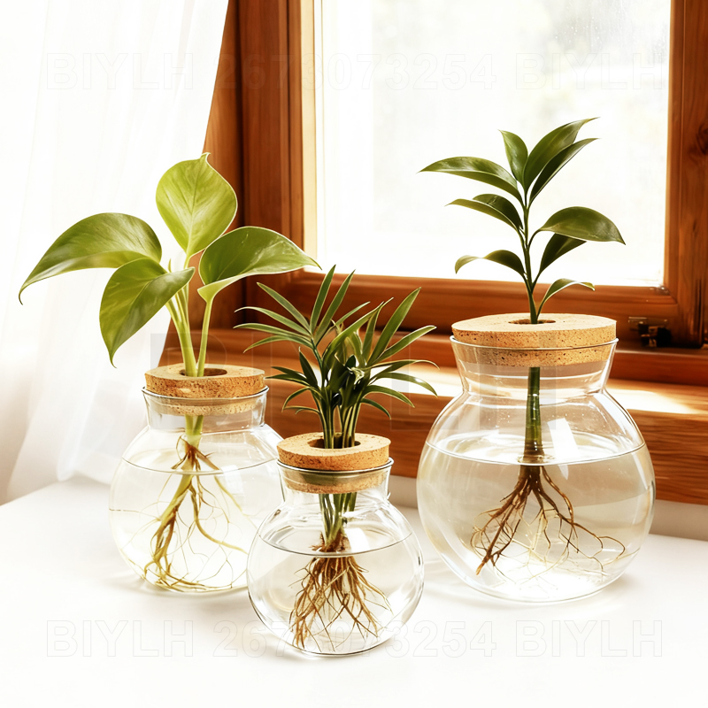 Hydroponic Grow Pod - Hydroponic Plant Glass Vase With Cork