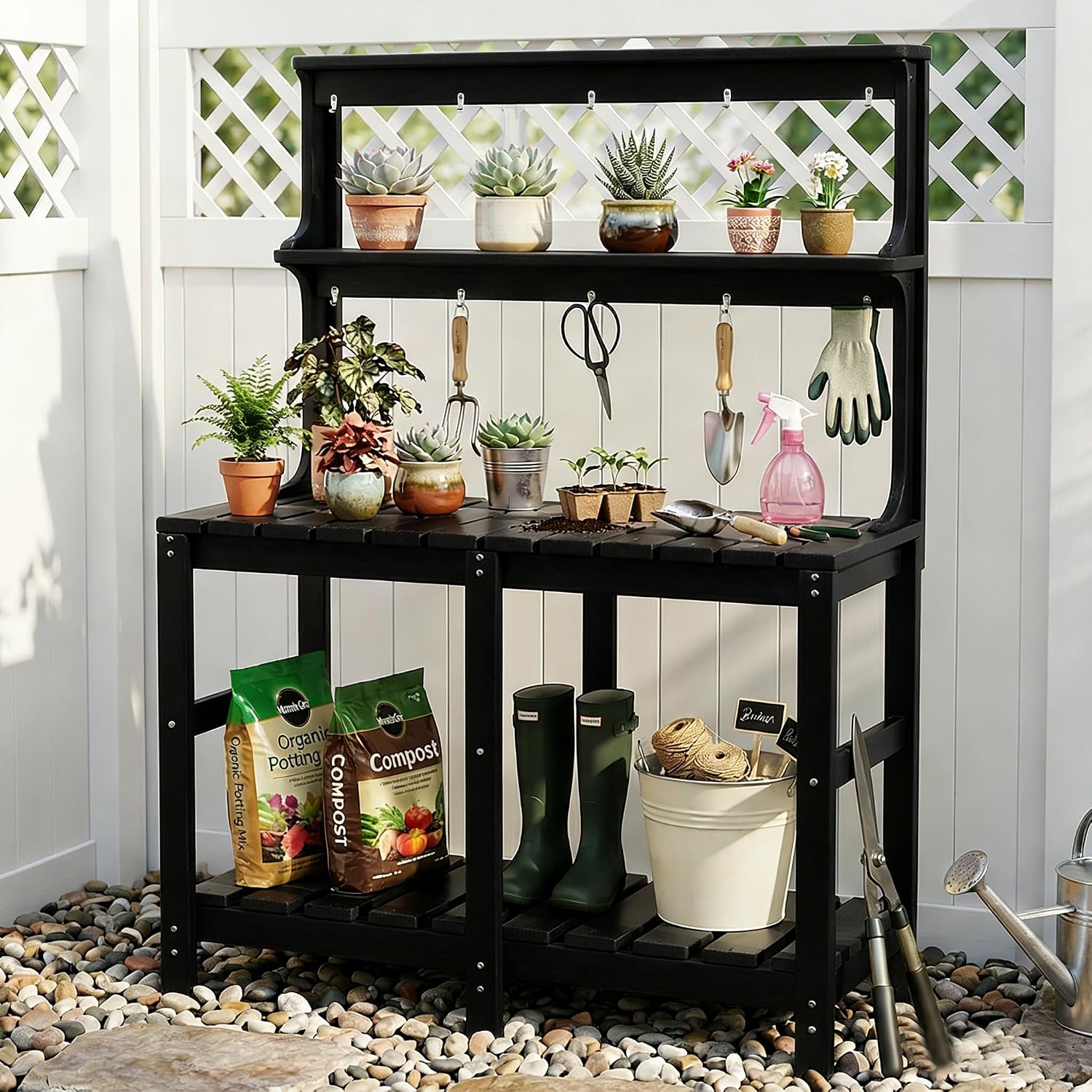 All Weather HDPE Potting Table - Garden Weather Station review and price