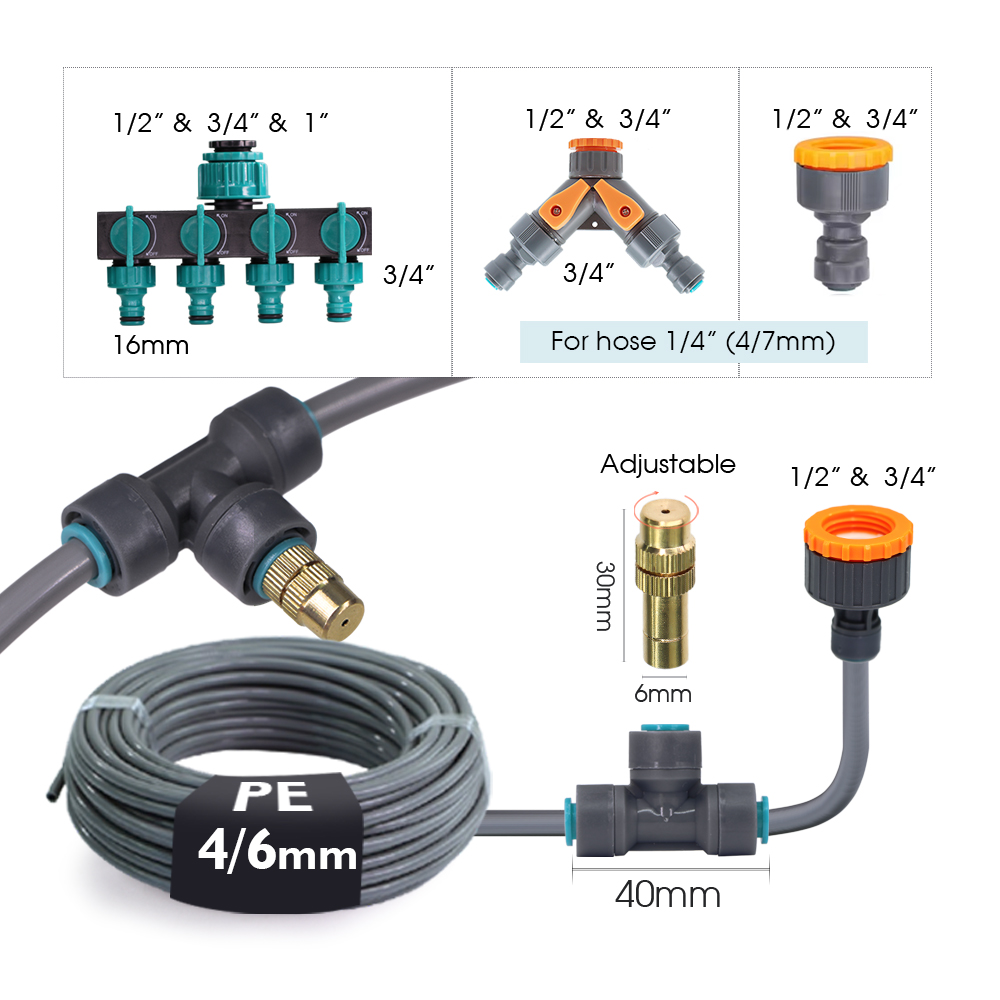 5-30M 4/6mm Gray Hose Adjustab - Smart Garden Sprinkler System review and price