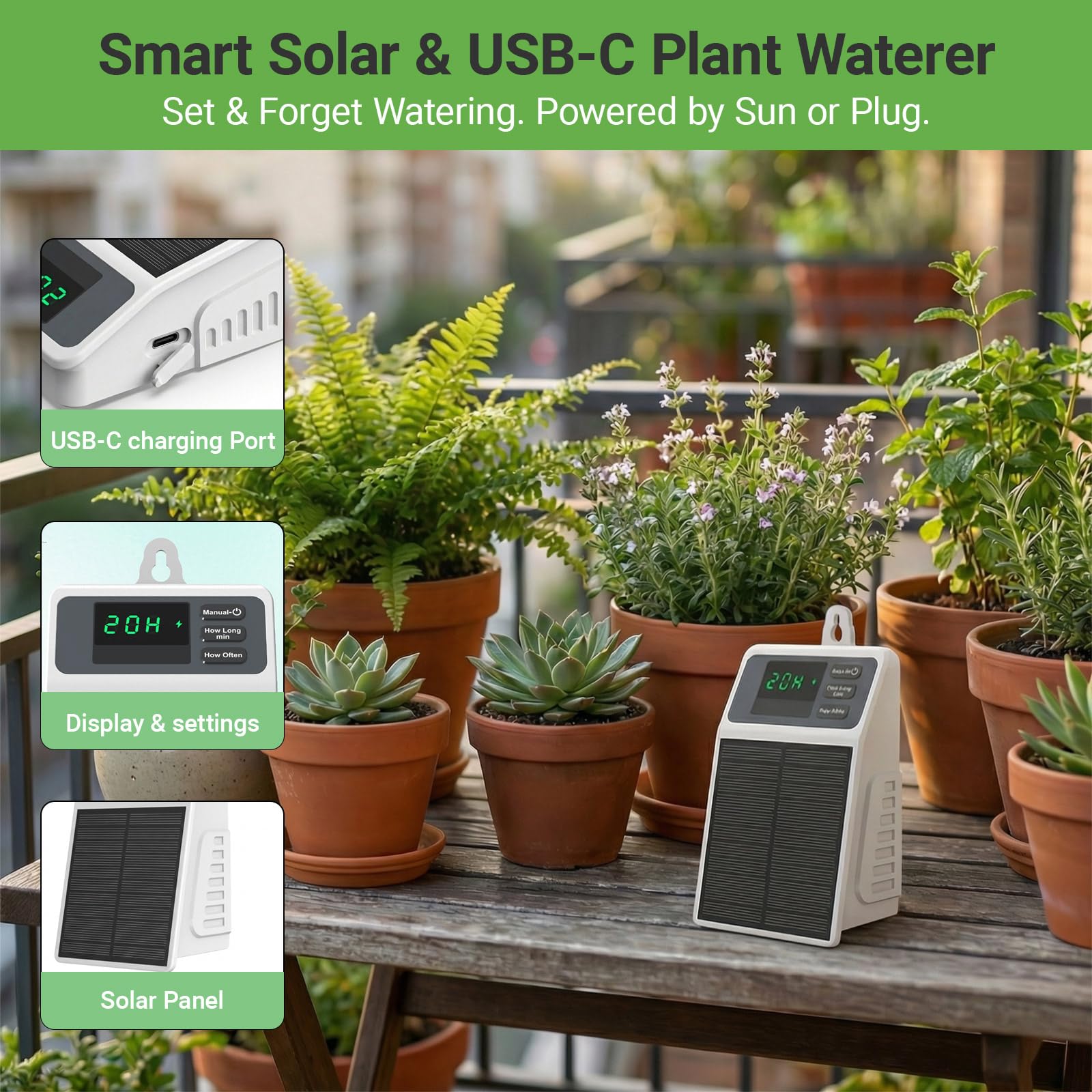 Upgraded Solar Drip Irrigation - Smart Garden Sprinkler System review and price
