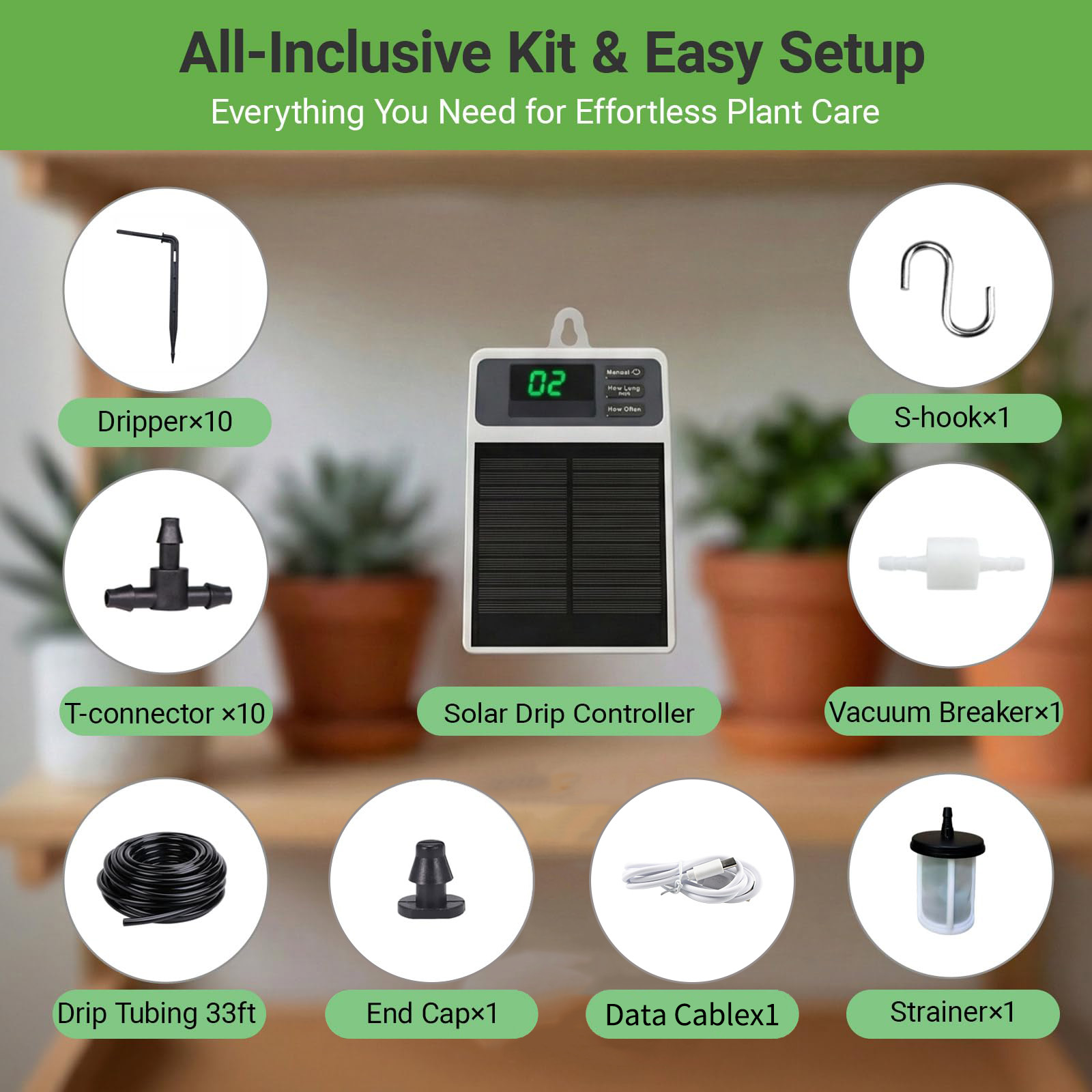 Upgraded Solar Drip Irrigation - Smart Garden Sprinkler System review and price