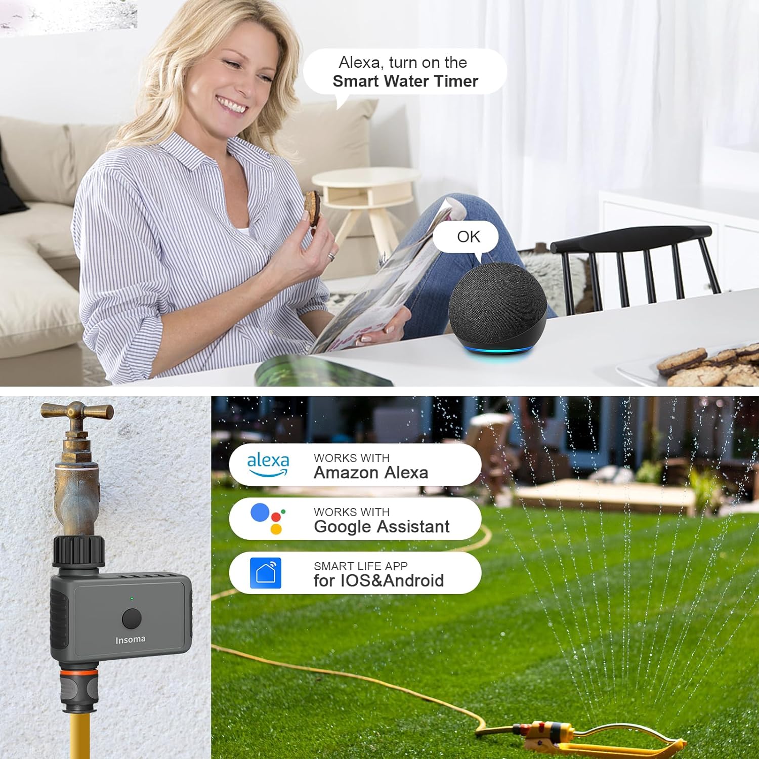 Insoma Wifi Automatic Sprinkle - Smart Garden Iot review and price