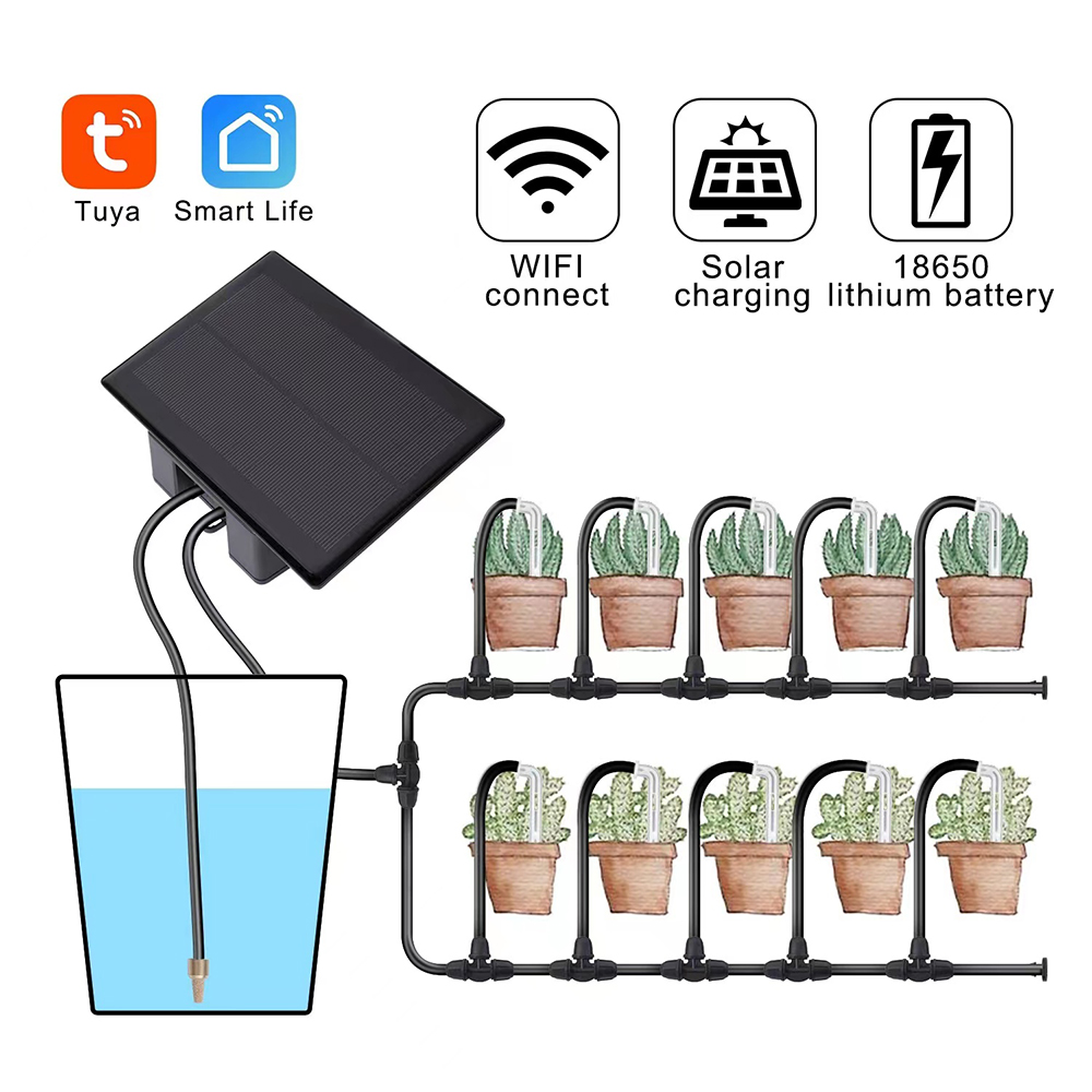 Tuya WiFi Solar Water Pump Tim - Smart Garden Iot review and price