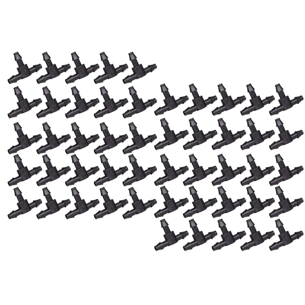 50 Pcs Black 1/4 Inch Barbed T - Smart Garden Sprinkler System review and price