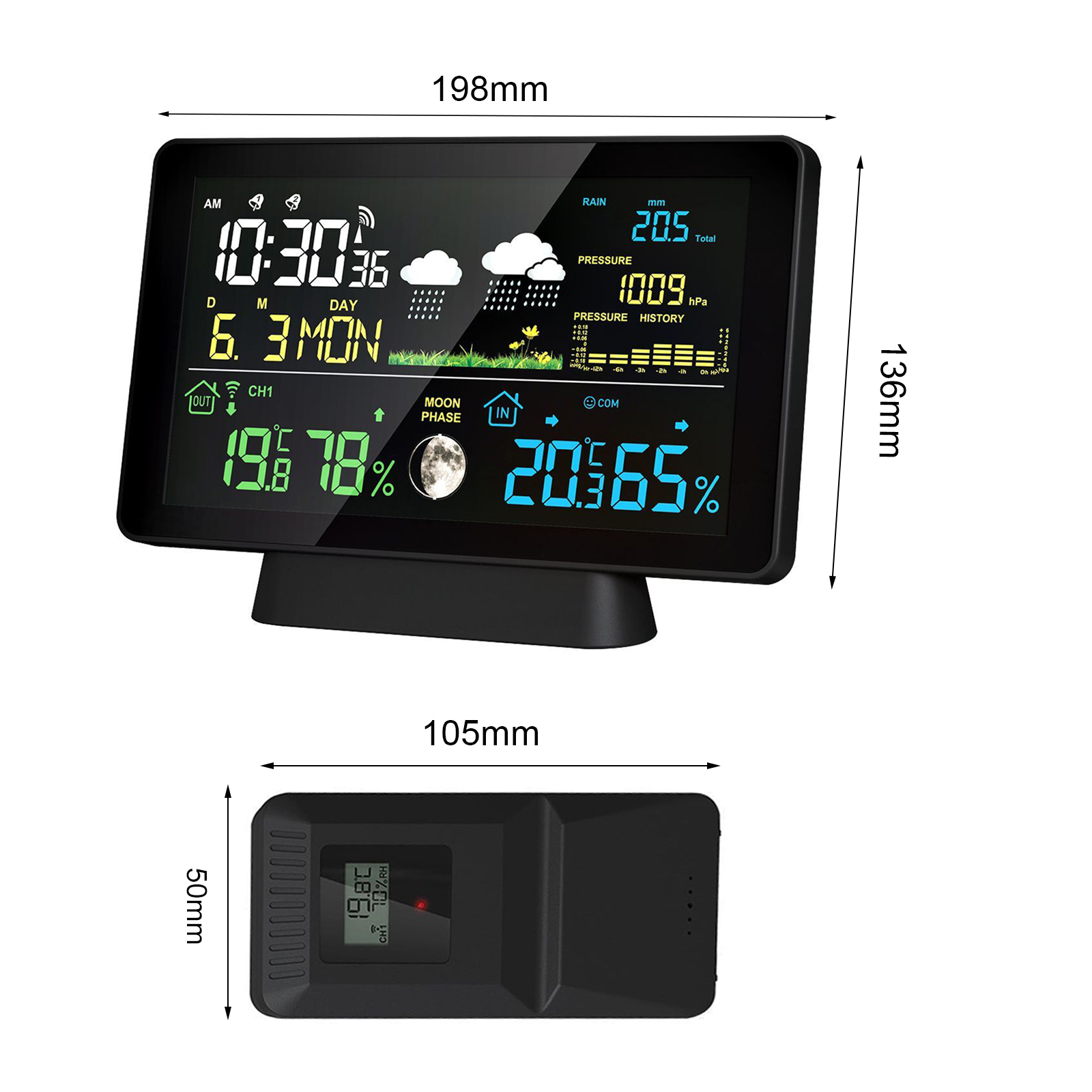 Indoor/Outdoor Wireless Weathe - Garden Weather Station review and price