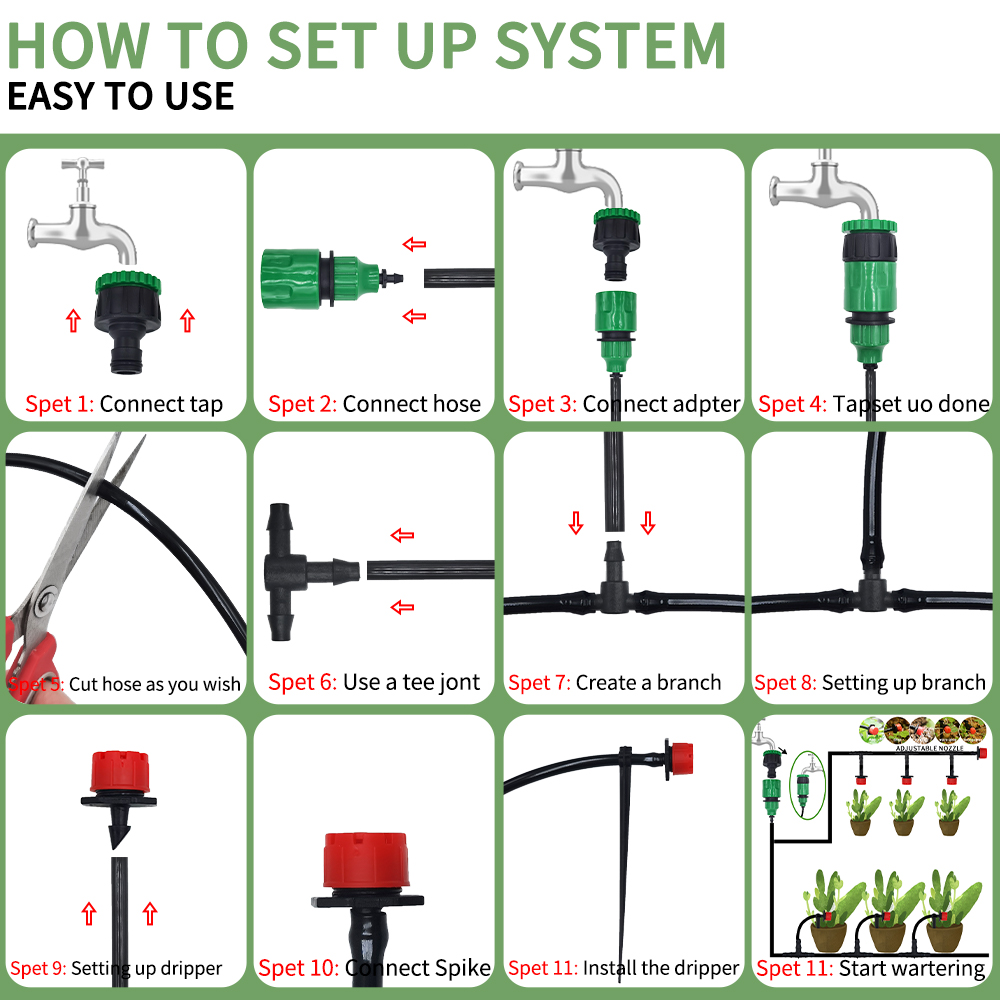 Micro Drip Irrigation System P - Smart Garden Sprinkler System review and price